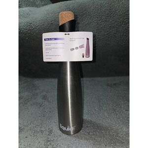 Liquid Multi Functional Cap & Spout Stainless Steel Wine Water Bottle 750 ml NWT